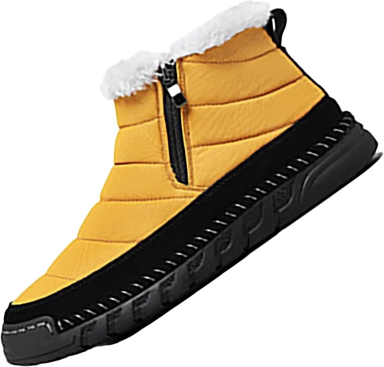 White Furry Snow Boots for Women Short Black Snow Boots Women Fur Lined Boots Womens Warm Boots Womens Winter Boots Waterproof Insulated Ankle Early Prime of Day Deals 2024