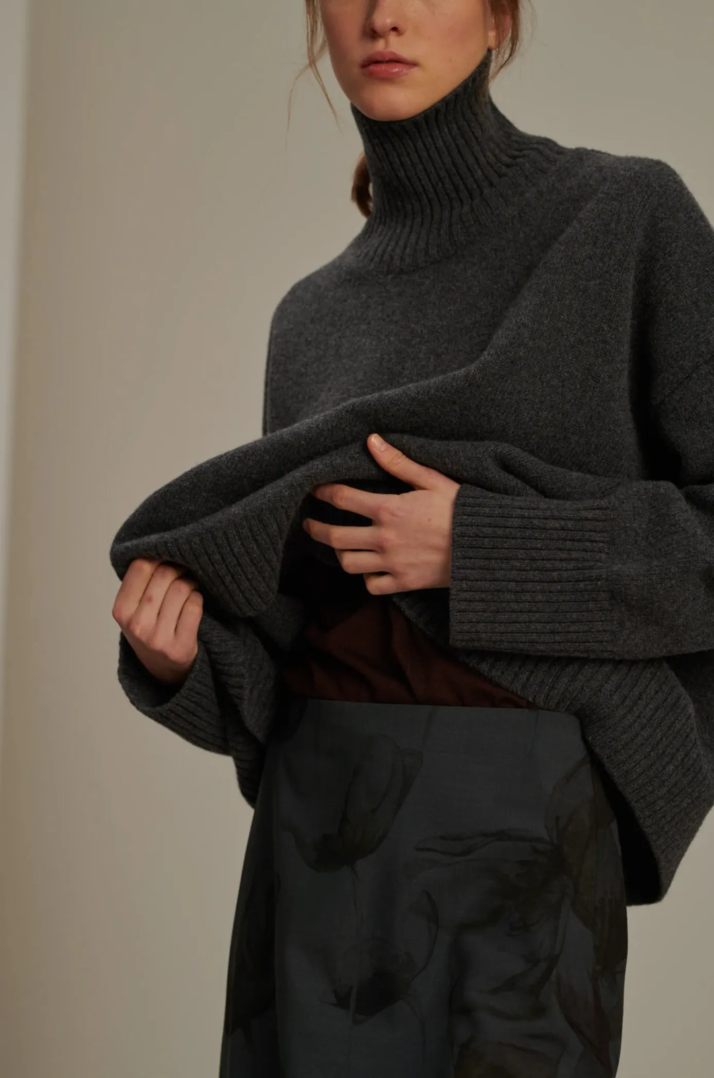 William Charcoal Grey Oversized Knit