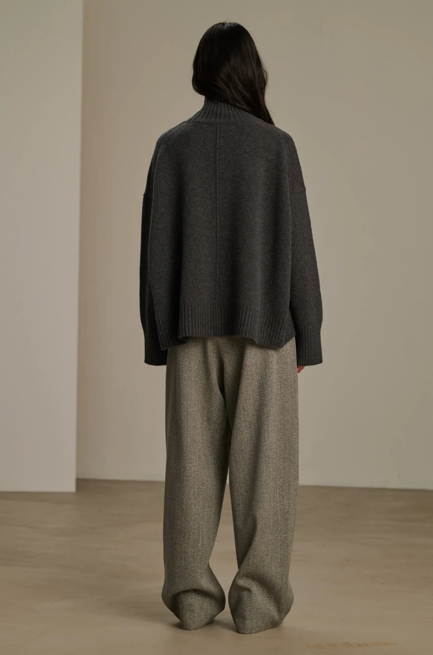 William Charcoal Grey Oversized Knit