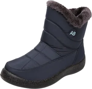 Winter Snow Boots for Women Snow Boots for Women Womens Winter Boots Waterproof Cloth Comfortable Side Zipper Boots