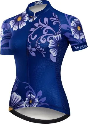 Women Cycling Jersey Shirt Short Sleeve Breathable