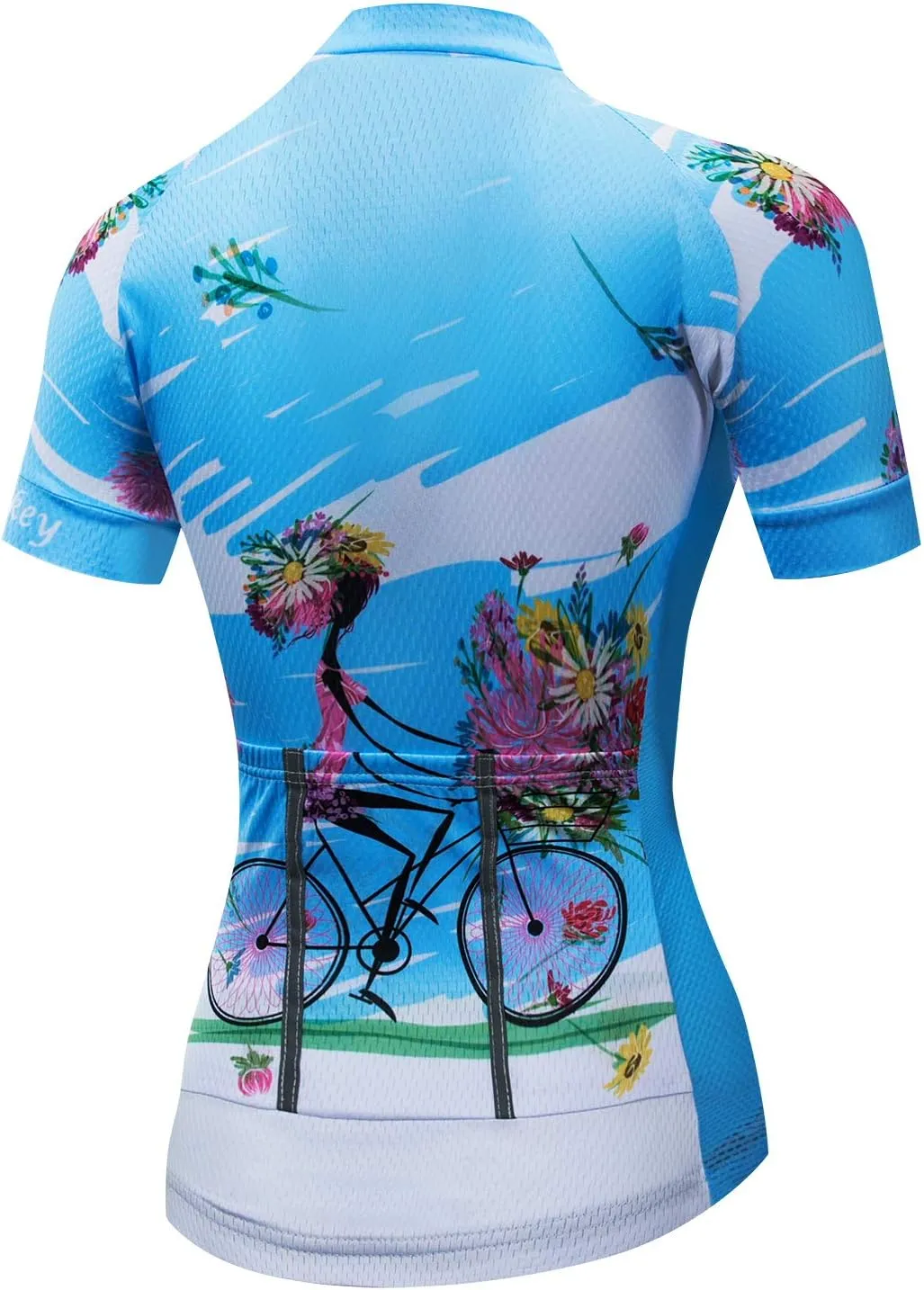Women Cycling Jersey Shirt Short Sleeve Breathable