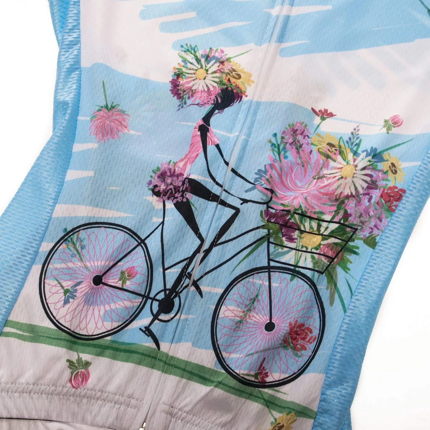 Women Cycling Jersey Shirt Short Sleeve Breathable