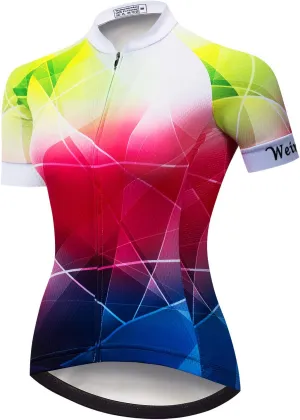 Women Cycling Jersey Shirt Short Sleeve Breathable
