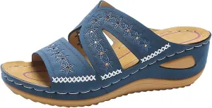 Women Open Toe Sandals Crystal Jelly Beach Thick Comfortable Sole Flip Flops Female Students Korean Fashion Flower Barefoot Shoes for Women 2025 Summer New Travel Breathable Shoes