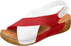 Women Summer Sandals Casual Breathable Beach Walking Shoes Fshion Comfortable Orthopedic Samdals Hollow Non Slip Comfort Sole Sports Sandles Women's Flip Flops 2025 New Sandal