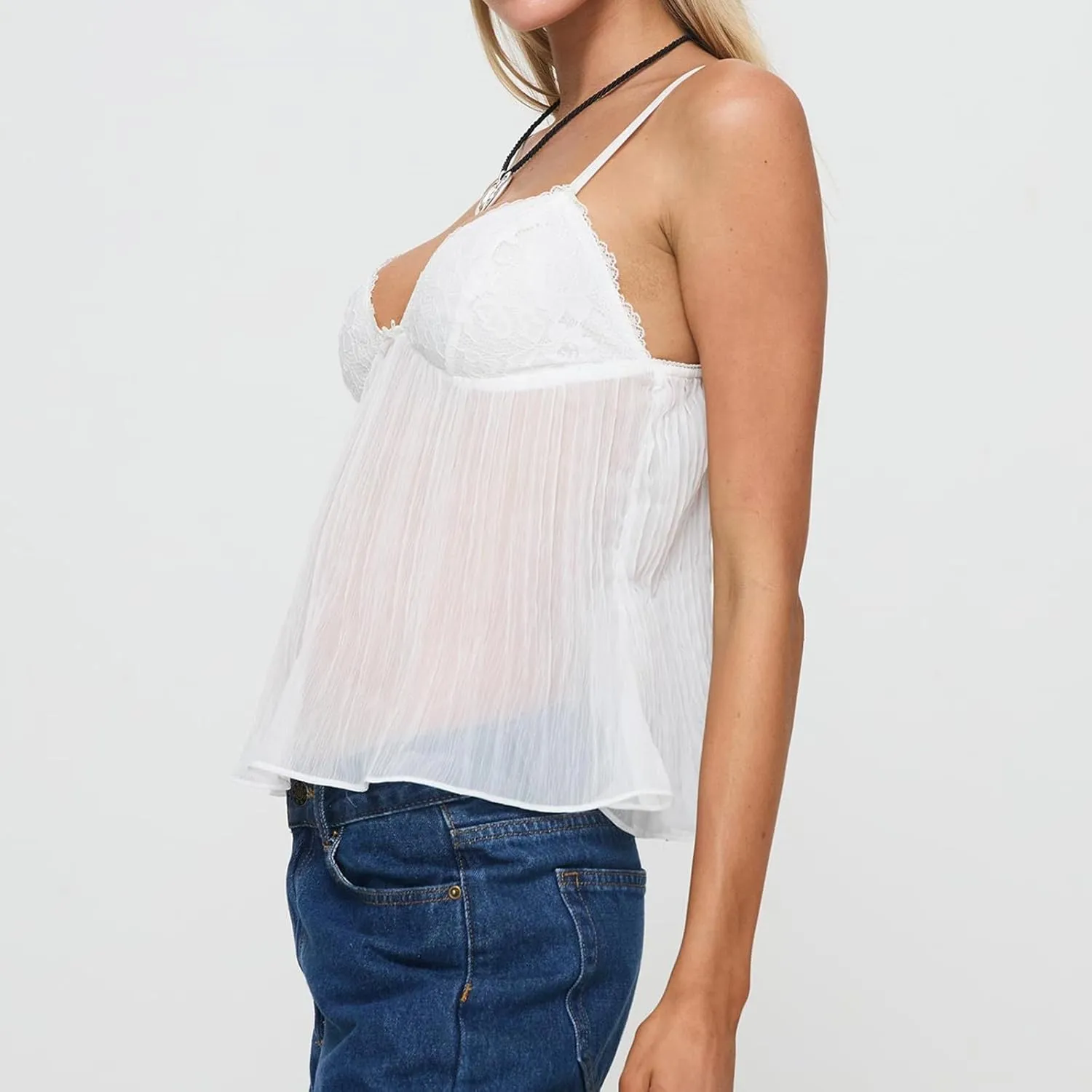 Women Y2k Floral Babydoll Tank Top Spaghetti Strap Ruffle Cami Top Summer Boho Flowy Peplum Crop Top Streetwear
