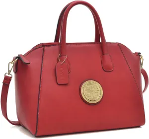 Women Zip-Around Medium Dome Satchel Purse Recycled Synthetic Leather Shoulder Bag Boho Aztec Handbags