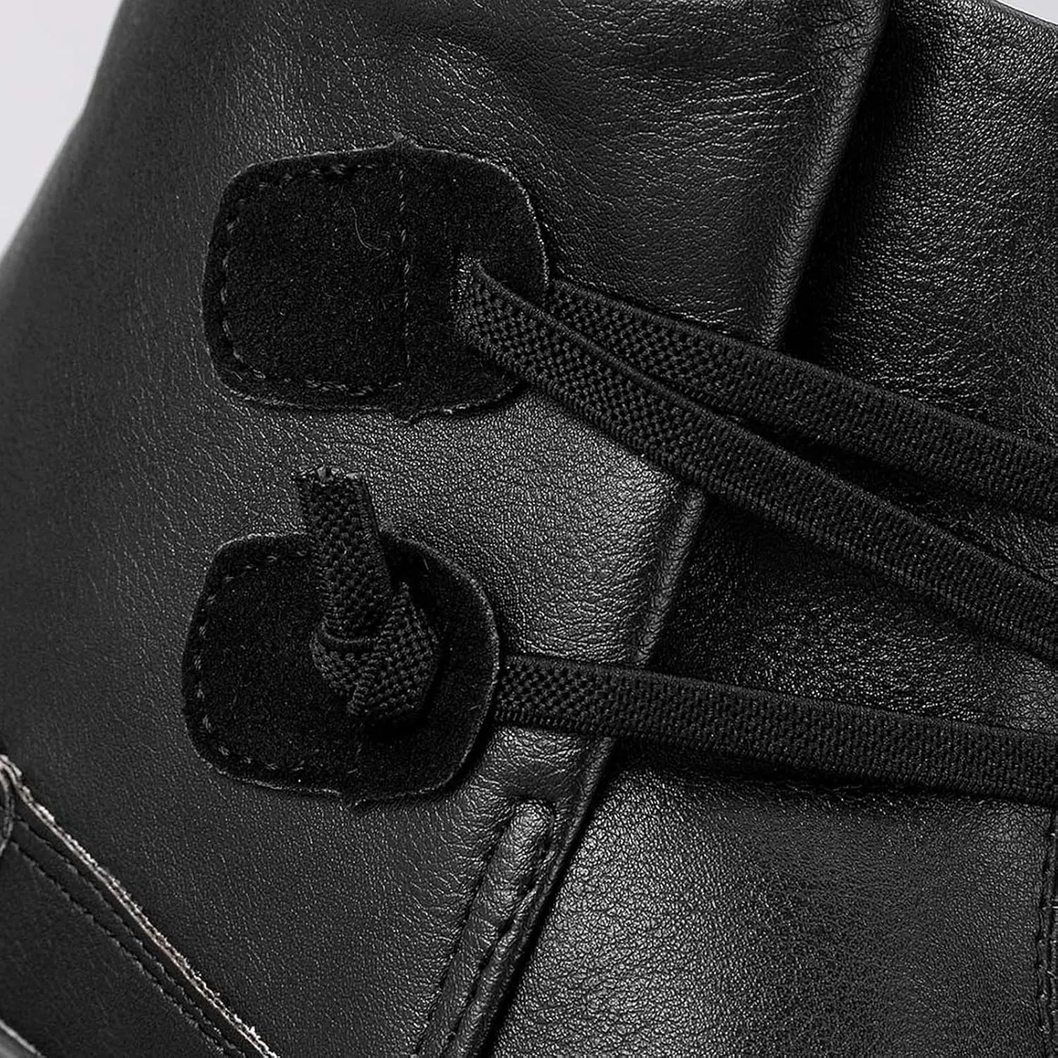 Womens Boots Retro PU Leather Flat Soft Sole Warm Boots for Women Solid Color Round Toe Comfortable Ankle Boots