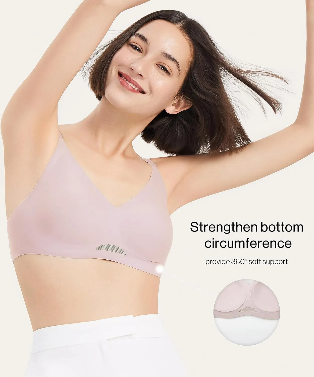 Women's Breathable OneSize Wireless Seamless Diamond Vest Bra