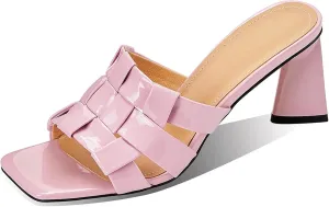 Women's Chunky Heel Gladiator Fashion Sandals - Open Toe Platform, Summer Throwback-Inspired Party