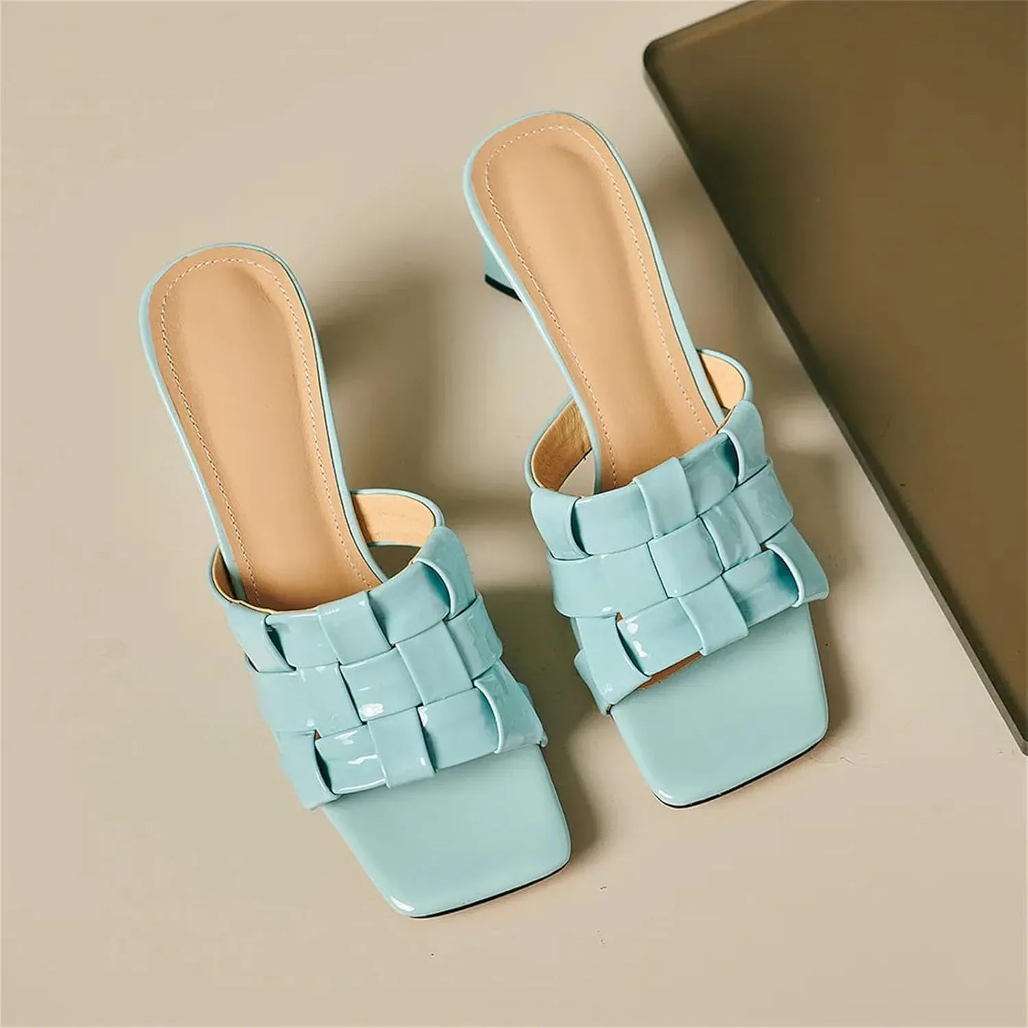 Women's Chunky Heel Gladiator Fashion Sandals - Open Toe Platform, Summer Throwback-Inspired Party