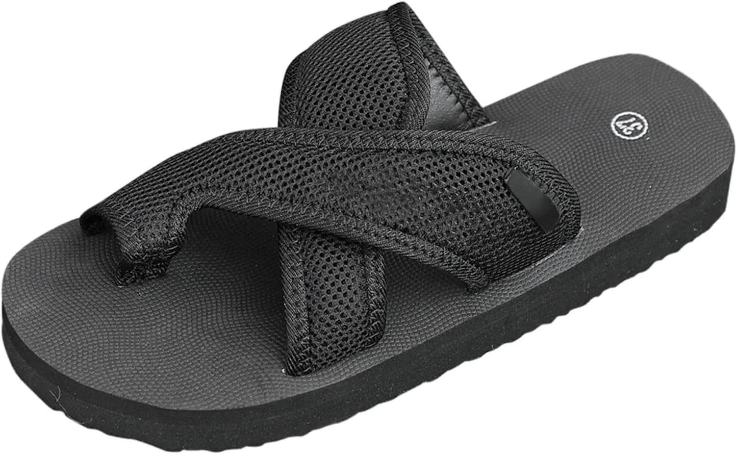 Women's Comfortable Breathable Mesh Flip Flops Hollow Mesh Slide with Arch Support Orthopedic Sandals Summer Slip On Flat Sandals