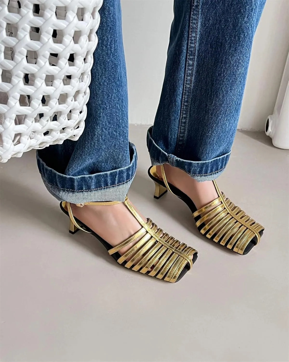 Women's Cow Leather Gladiator Sandals - Ankle Strap Slingback Breathable Summer Dignified elegance Casual