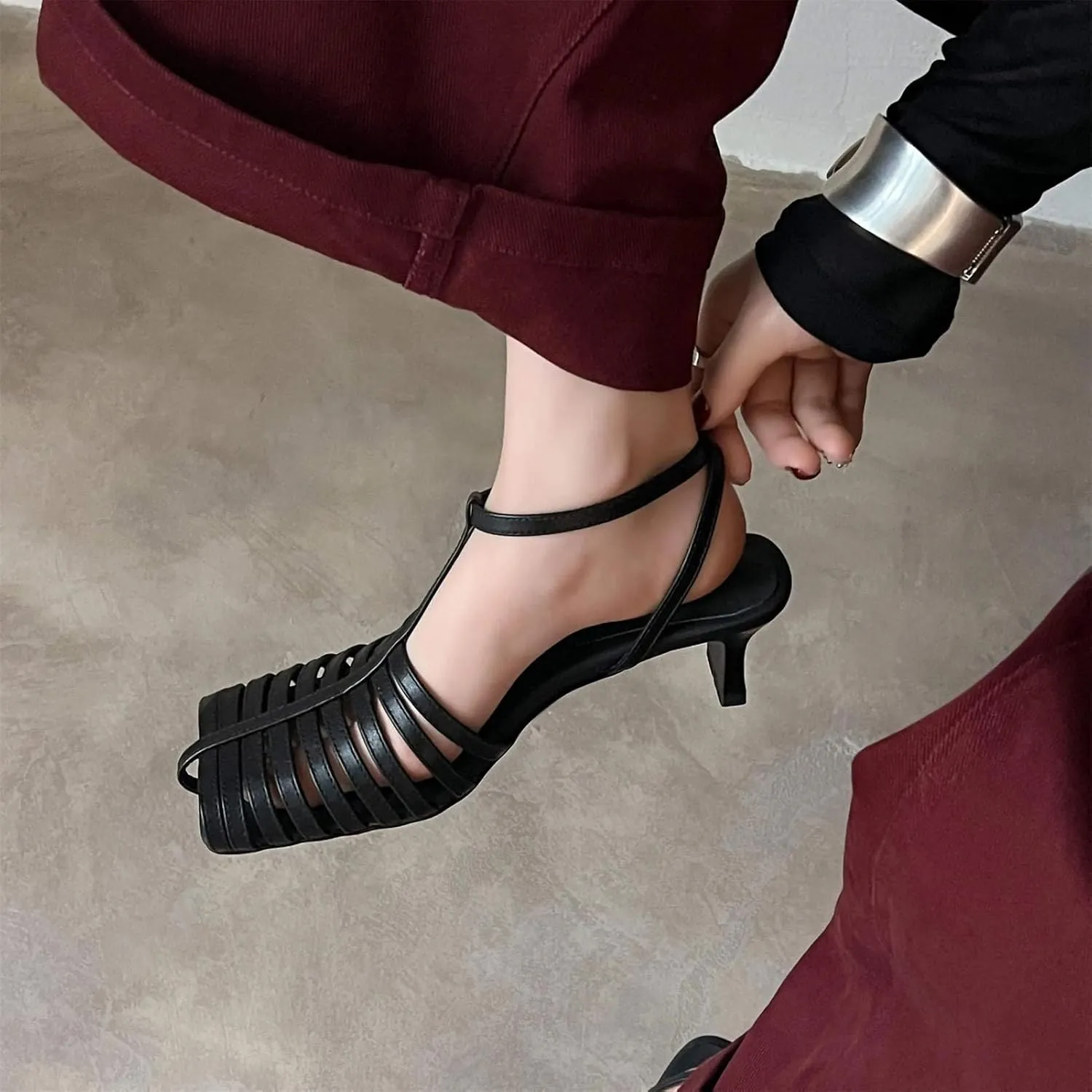 Women's Cow Leather Gladiator Sandals - Ankle Strap Slingback Breathable Summer Dignified elegance Casual