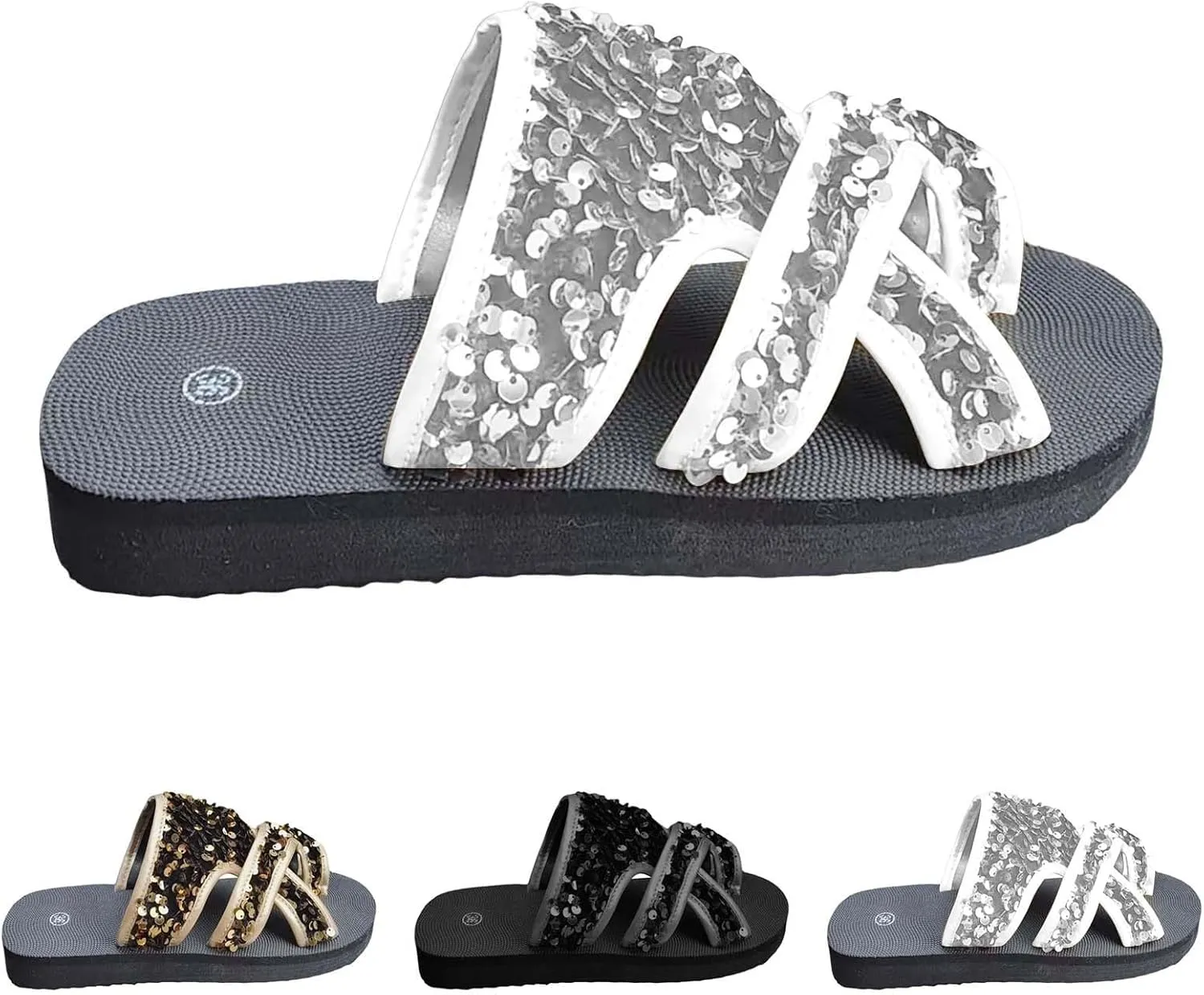 Womens Flat Slippers Fashion Open Toe Platform Slides Elastic Lightweight Comfortable Slip On Beach Sandal