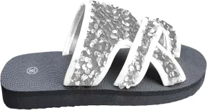 Womens Flat Slippers Fashion Open Toe Platform Slides Elastic Lightweight Comfortable Slip On Beach Sandal