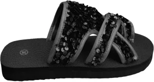 Womens Flat Slippers Fashion Open Toe Platform Slides Elastic Lightweight Comfortable Slip On Beach Sandal