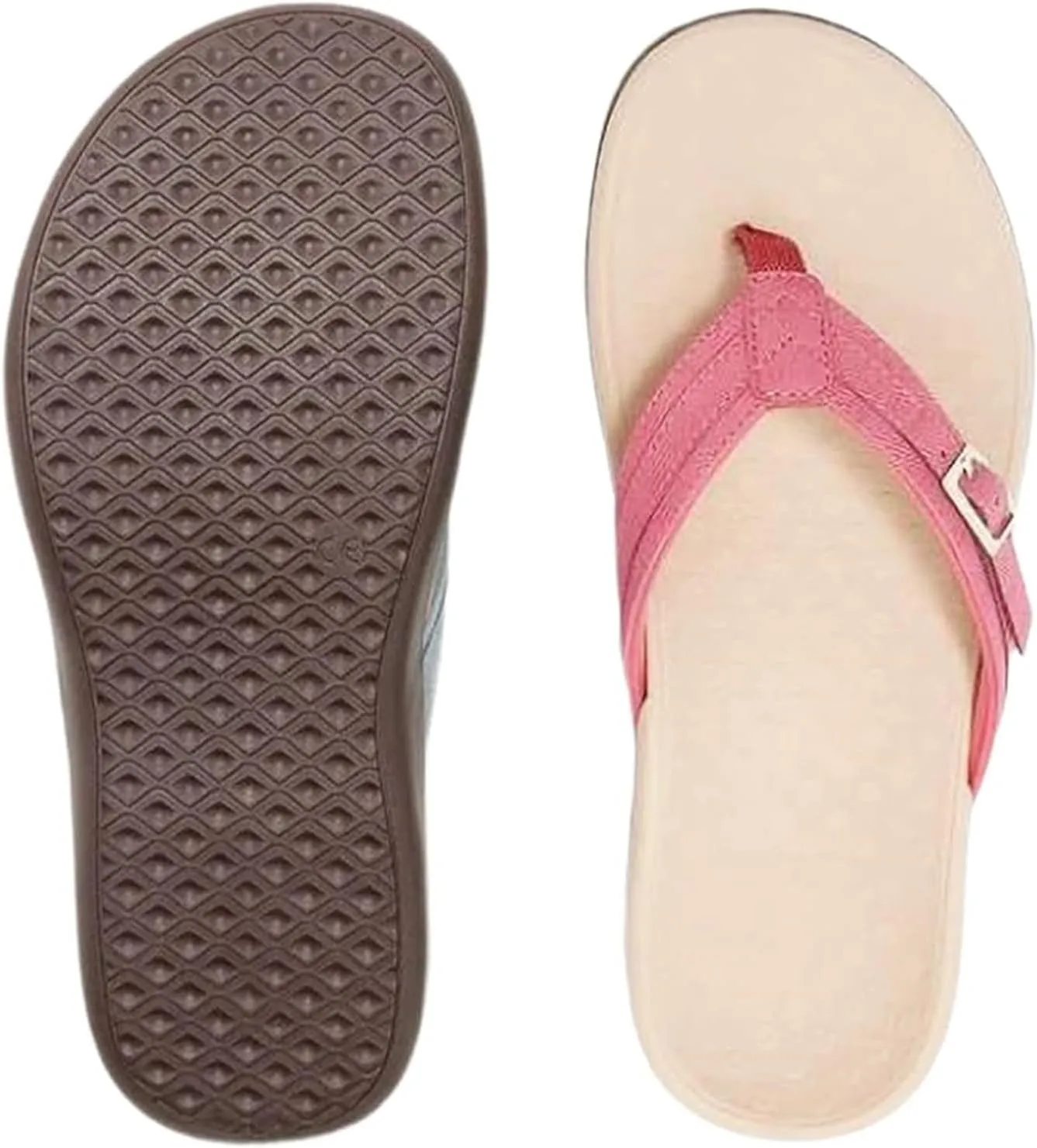 Womens Flip Flops Causal Summer Dress Sandals 2025 Comfortable Open Toe Slip On Slippers Walking Beach Shoes Fashion Ladies Lightweight Yoga Mat Thong with Arch Support