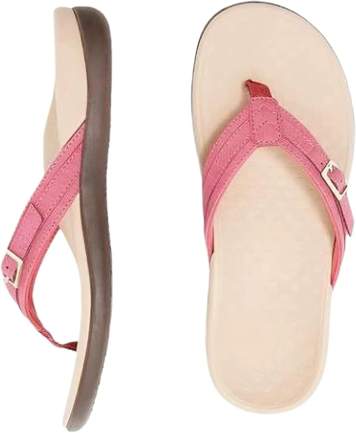 Womens Flip Flops Causal Summer Dress Sandals 2025 Comfortable Open Toe Slip On Slippers Walking Beach Shoes Fashion Ladies Lightweight Yoga Mat Thong with Arch Support