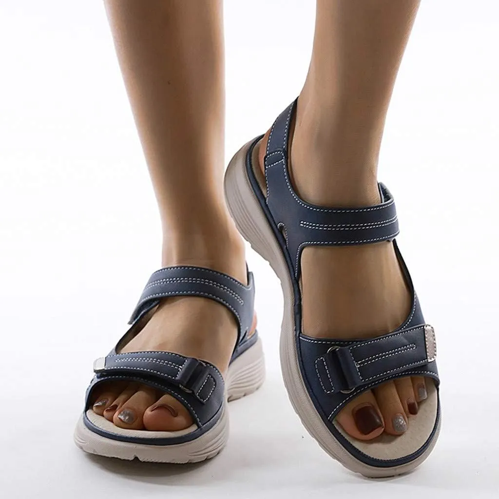 Women's Hiking Sandals Wedge Walking Comfortable Casual Buckle Strap Lightweight Open Toe Summer Orthopedic Shoes