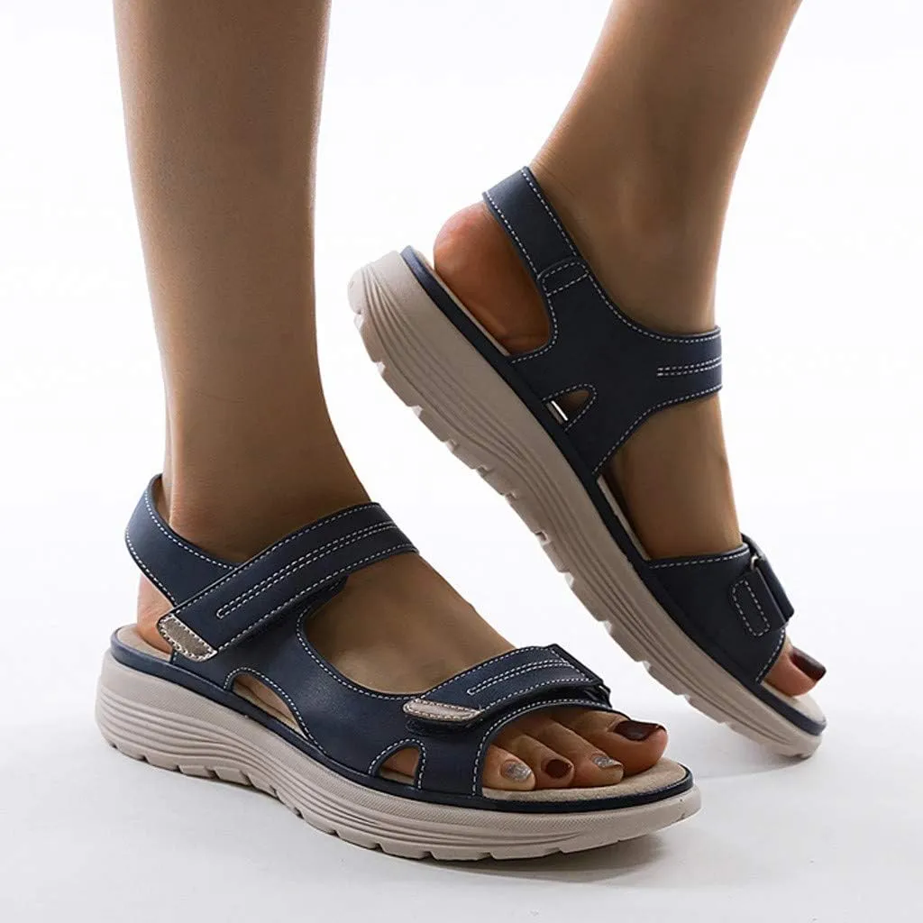 Women's Hiking Sandals Wedge Walking Comfortable Casual Buckle Strap Lightweight Open Toe Summer Orthopedic Shoes