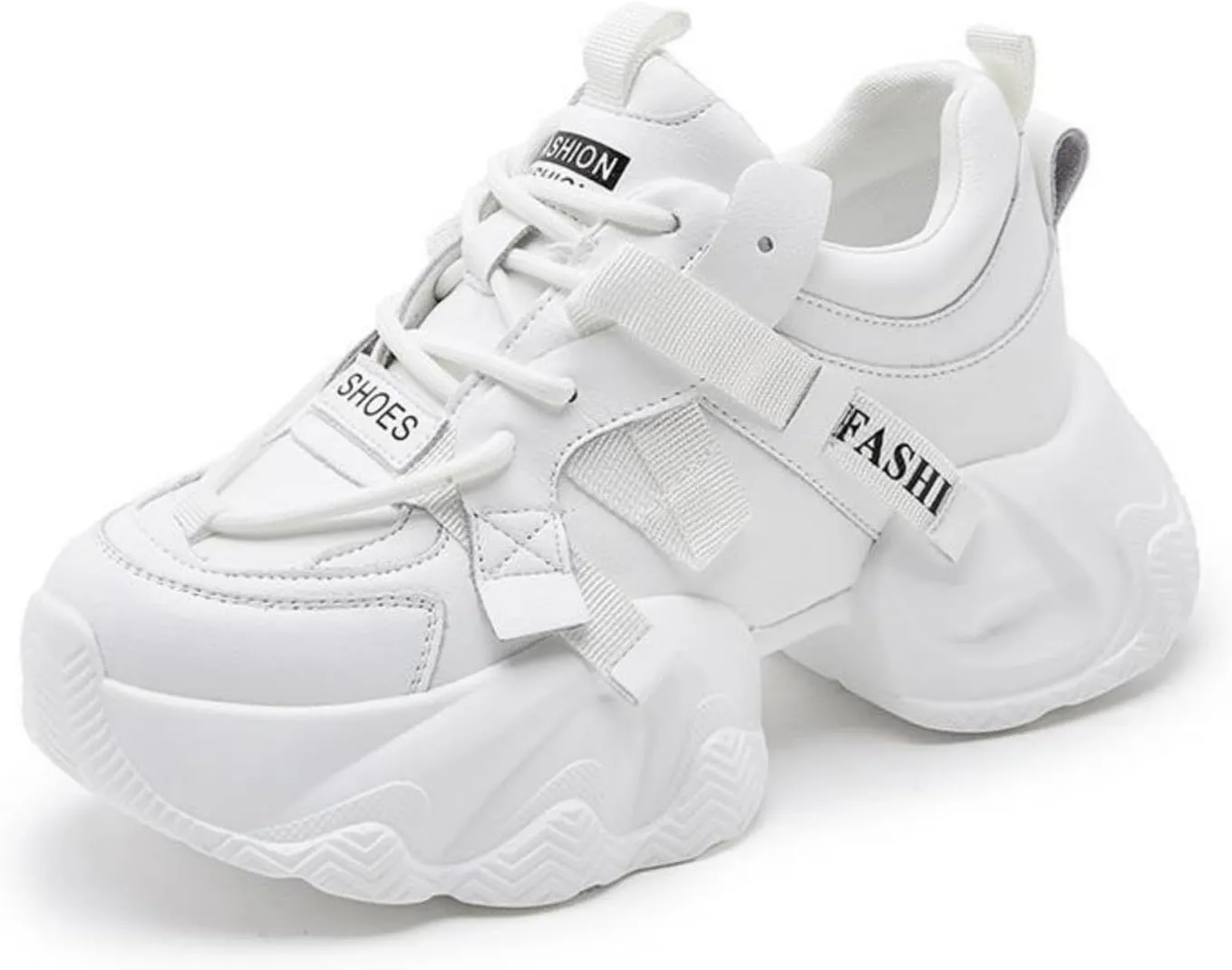 Women's Lace-Up Chunky Sneakers Casual Breathable Platform Dad Shoes