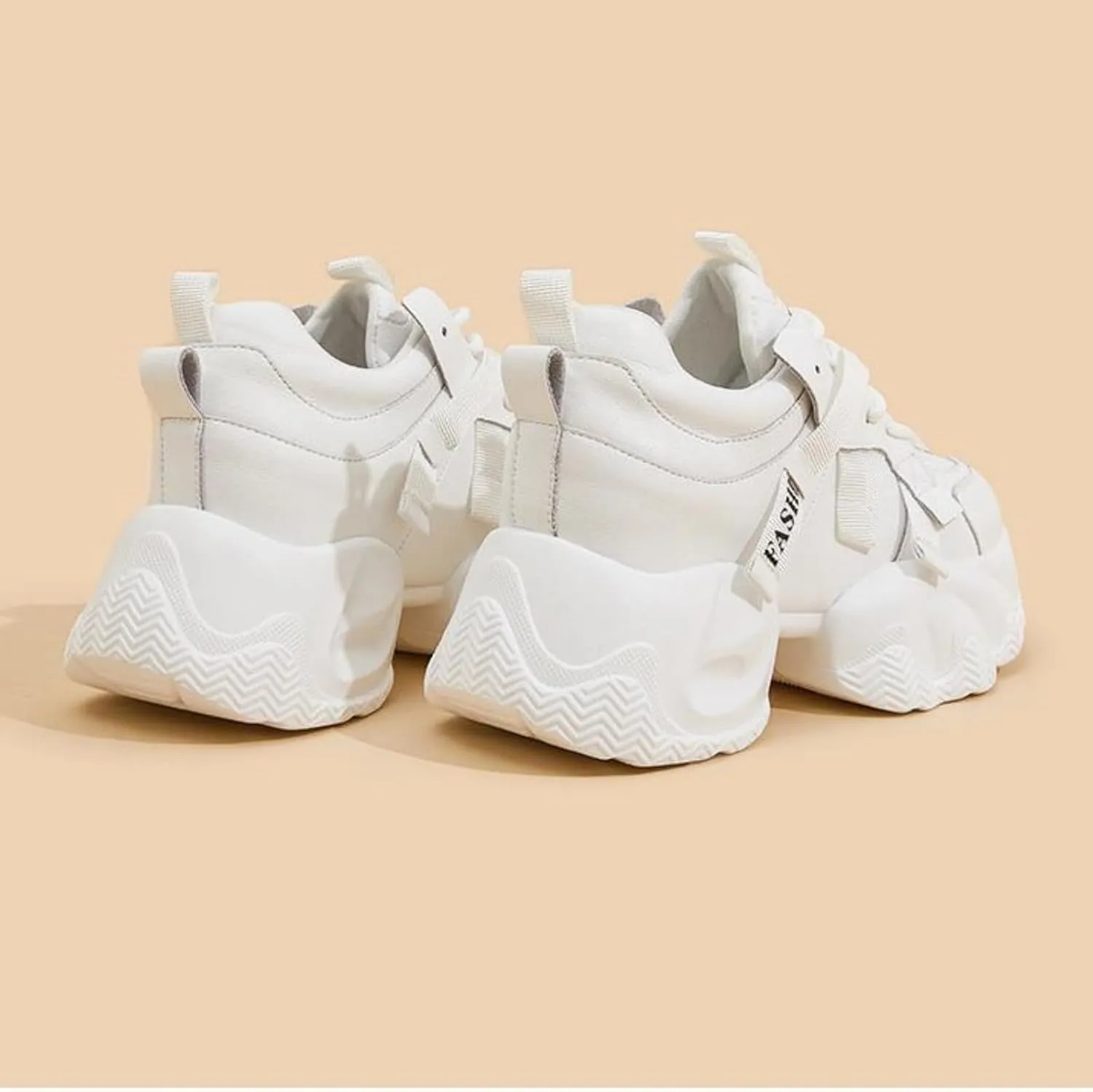 Women's Lace-Up Chunky Sneakers Casual Breathable Platform Dad Shoes