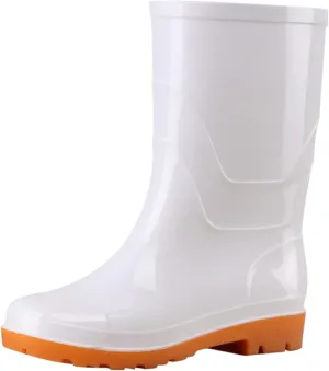 Women's Mid Calf Rain Boots Waterproof Lightweight Garden Shoes Women Outdoor Work Boot for Hunting Farming Gardening