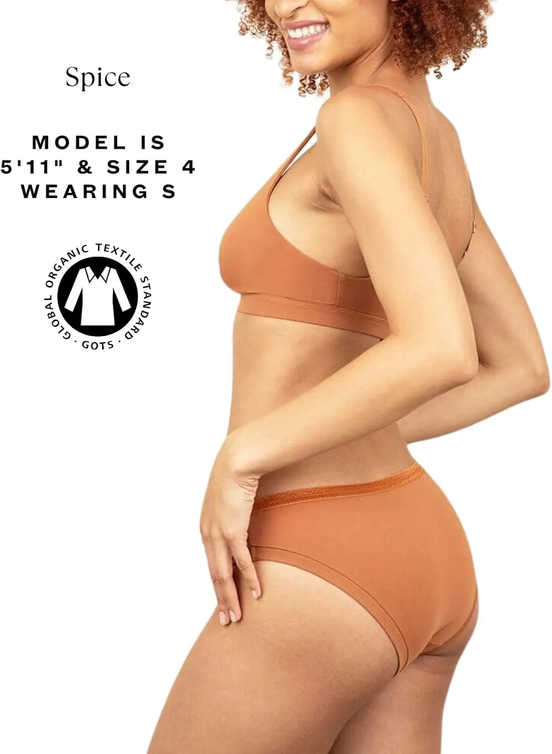 Women's Organic Cotton Low-Rise Bikini 3-Pack, All-Day Comfort, Breathable, Natural Knickey Underwear for All