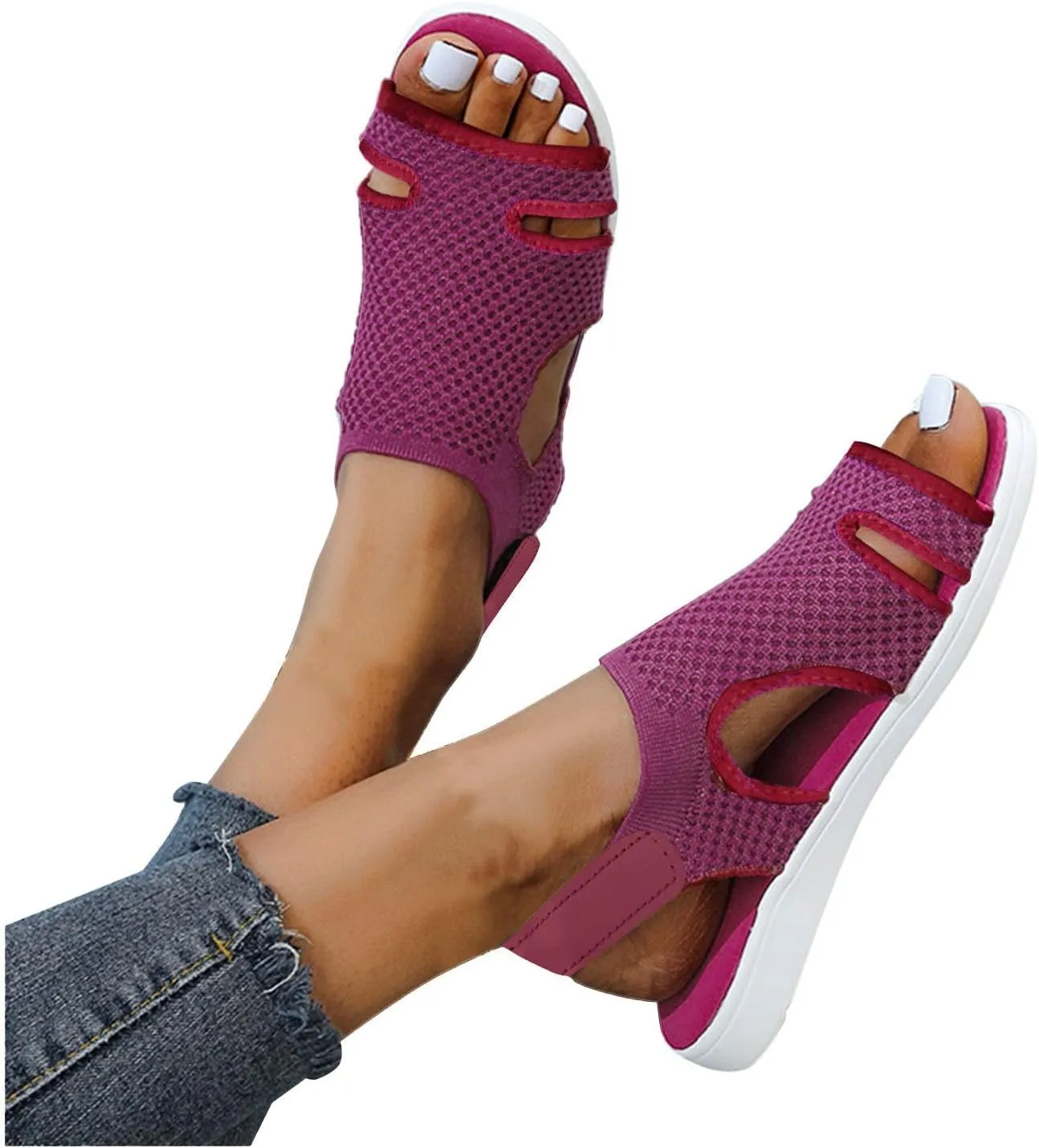 Womens Orthopedic Sandals Comfortable Walking Tennis Shoes Sandals Arch Support Wide Fit Sport Athletic Hiking