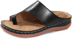 Women's Orthopedic Wedge Sandals Comfortable Summer Slippers with Massage Insole Casual Beach Flip Flops for