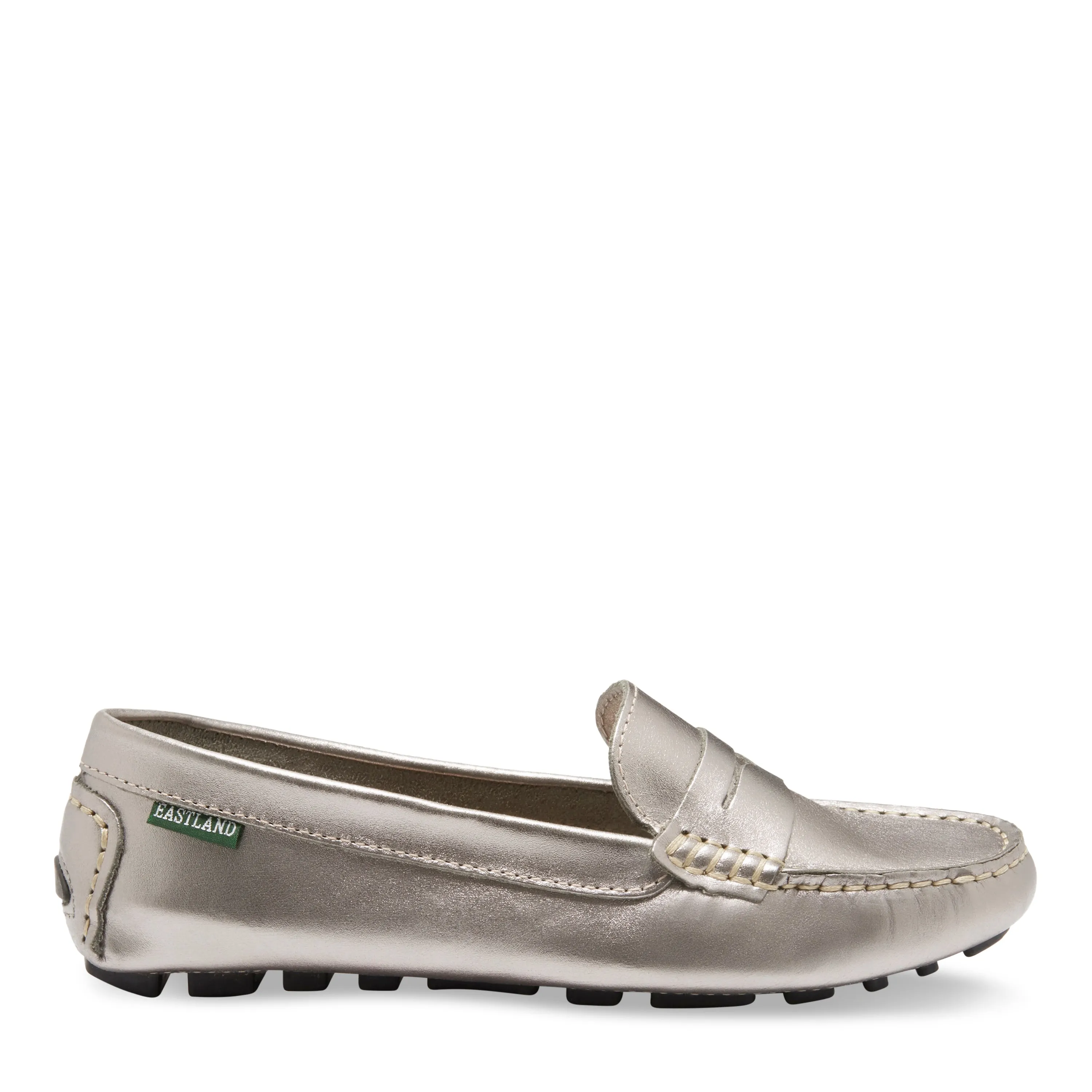 Women's Patricia Penny Loafer Driving Moc Silver Metallic