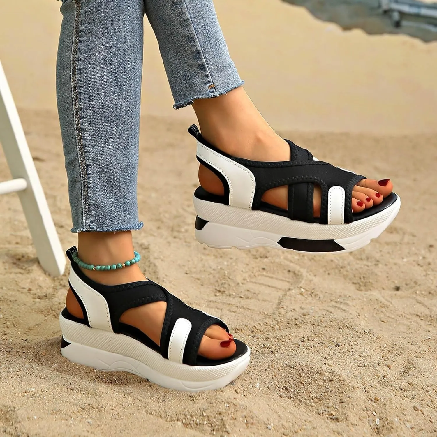 Women's Slide Sandals,Women Orthotic Slides Comfortable Orthopedic Walking Sandals with Arch Support Beach Breathable Hollow Mesh Casual Comfy Low Heel Plantar Fasciitis Bunion Sandal for Daily Wear