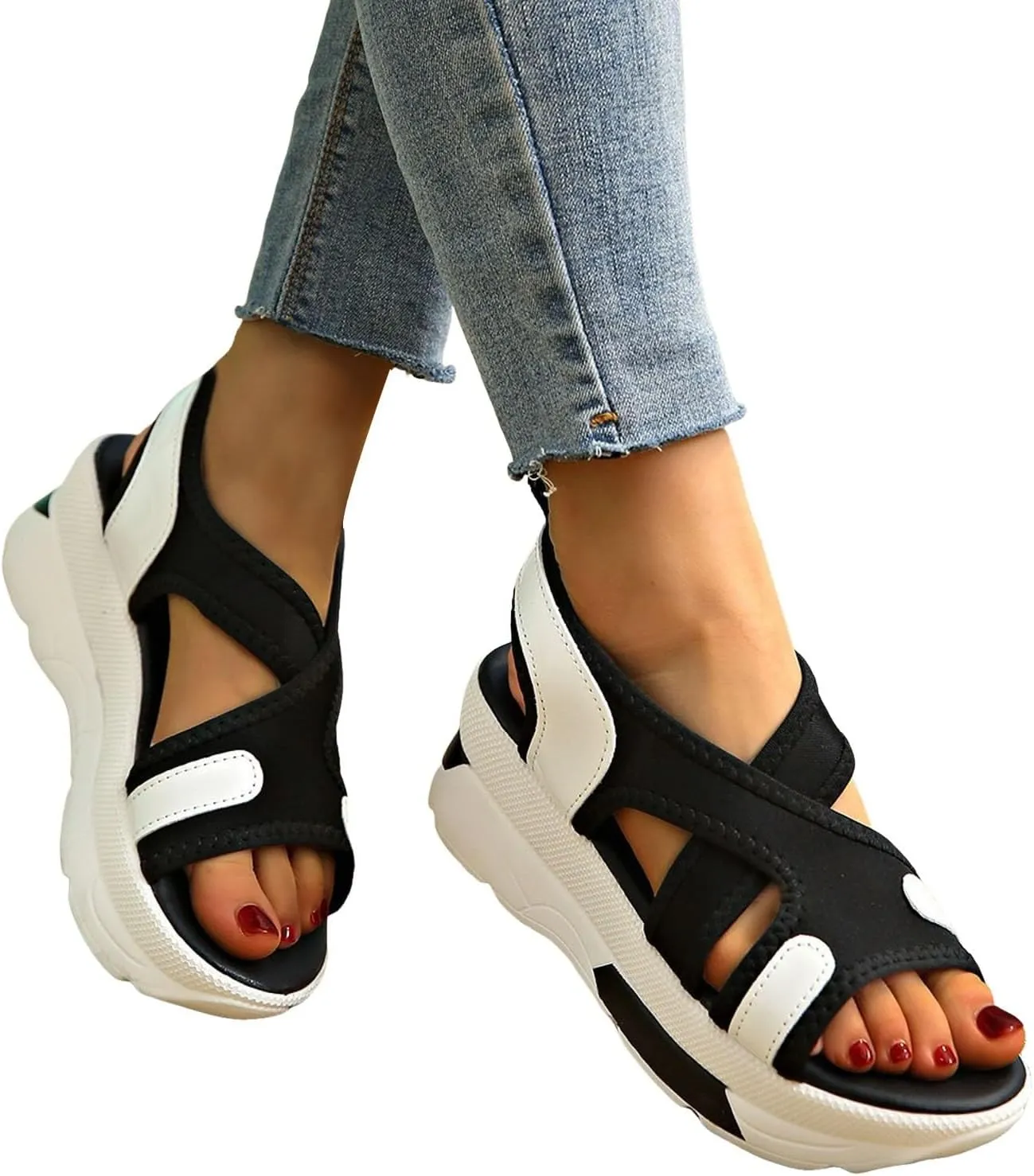 Women's Slide Sandals,Women Orthotic Slides Comfortable Orthopedic Walking Sandals with Arch Support Beach Breathable Hollow Mesh Casual Comfy Low Heel Plantar Fasciitis Bunion Sandal for Daily Wear
