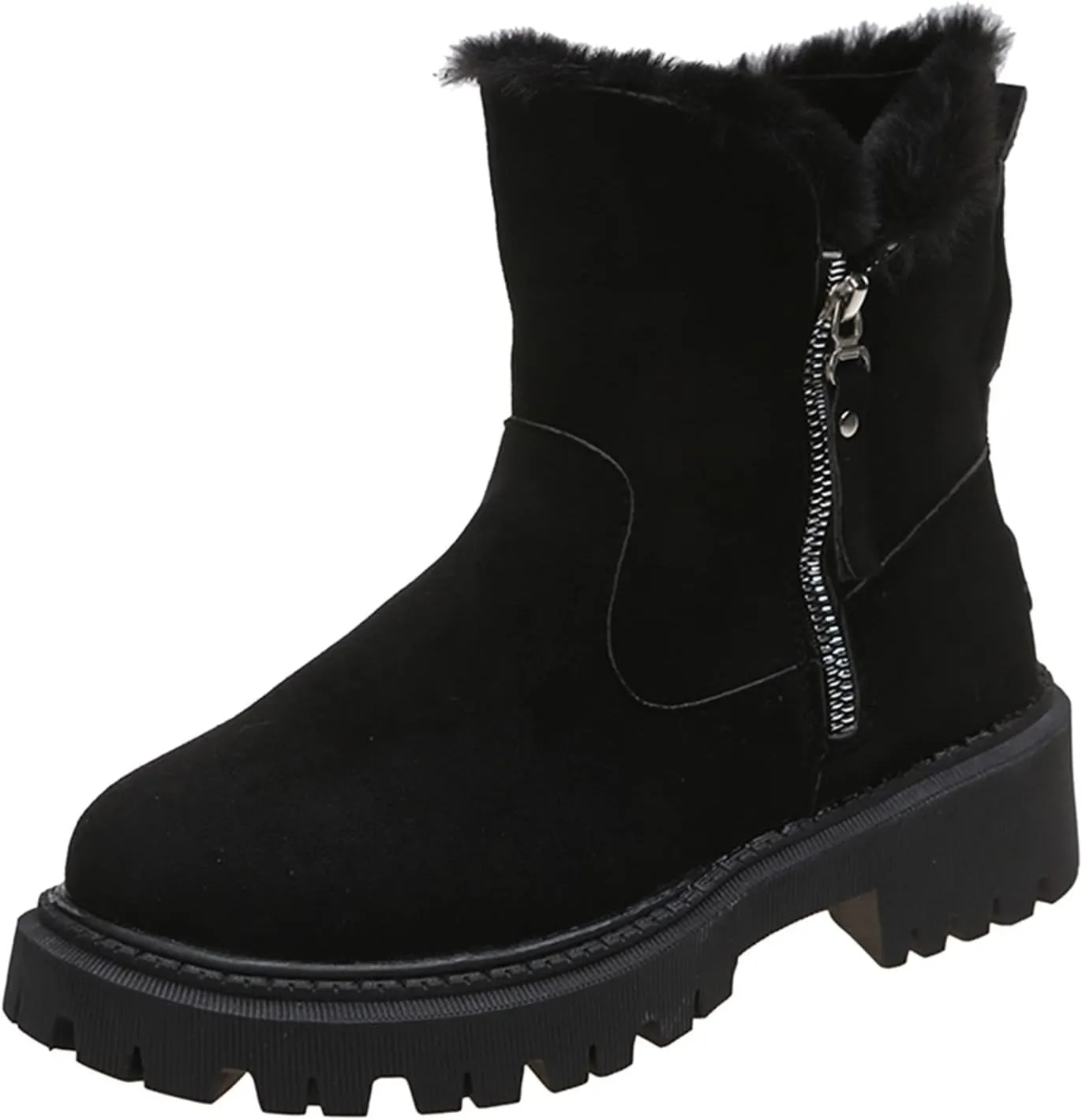 Womens Snow Boots 8.5 Wide Women's Mid Calf Snow Boots Waterproof Ladies Snow Boots Waterproof Wide Boots for Winter Fashion for Women Snow Boots Wide