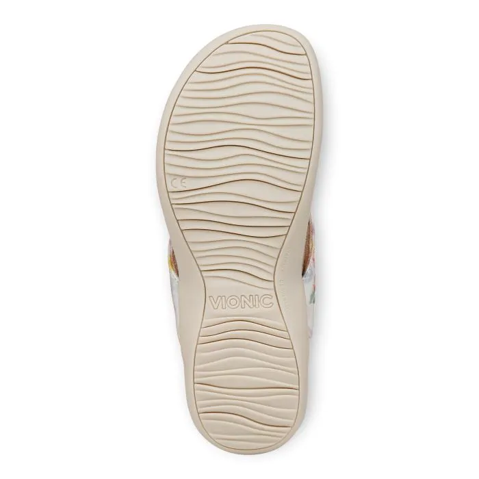 Womens Vionic Bella Toe Post Sandal in Cream