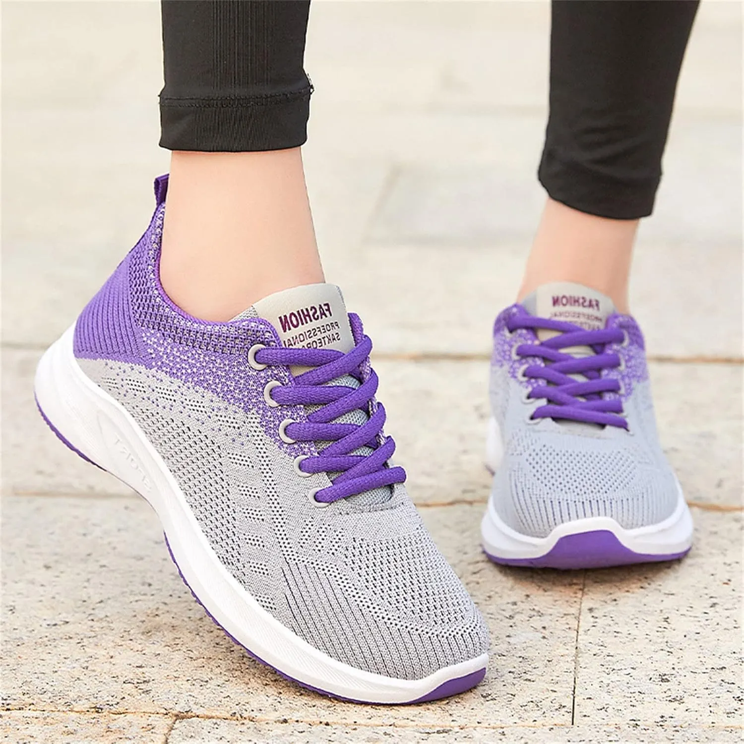 Womens Walking Shoes Lace Up Lightweight Memory Foam Cheer Running Shoes for Women Breathable Dress Casual Shoes Shoes Sneakers Tennis Shoe Cross Trainer Shoe