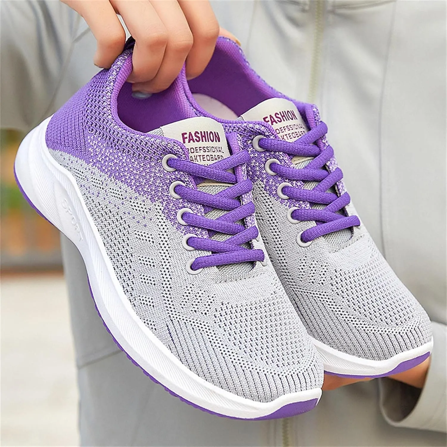 Womens Walking Shoes Lace Up Lightweight Memory Foam Cheer Running Shoes for Women Breathable Dress Casual Shoes Shoes Sneakers Tennis Shoe Cross Trainer Shoe
