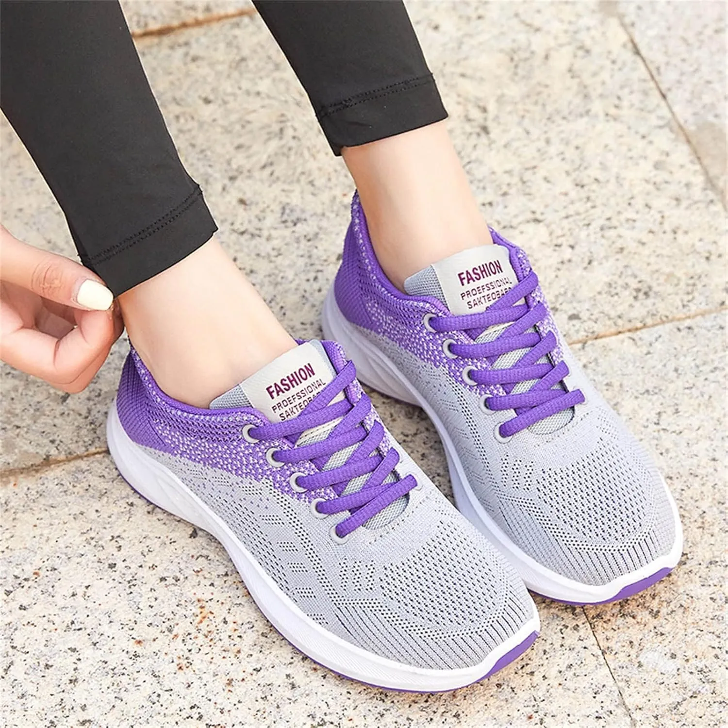 Womens Walking Shoes Lace Up Lightweight Memory Foam Cheer Running Shoes for Women Breathable Dress Casual Shoes Shoes Sneakers Tennis Shoe Cross Trainer Shoe