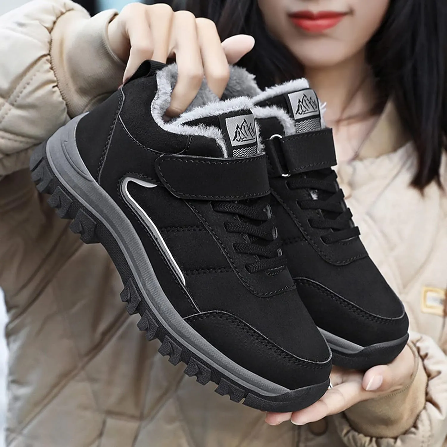 Women's Wide Snow Boots Waterproof Insulated Knee High Snow Boots for Woman Waterproof Short Winter Boots for Women Wide Womens Hiking Boots Waterproof Botas De Trabajo Para Nieve