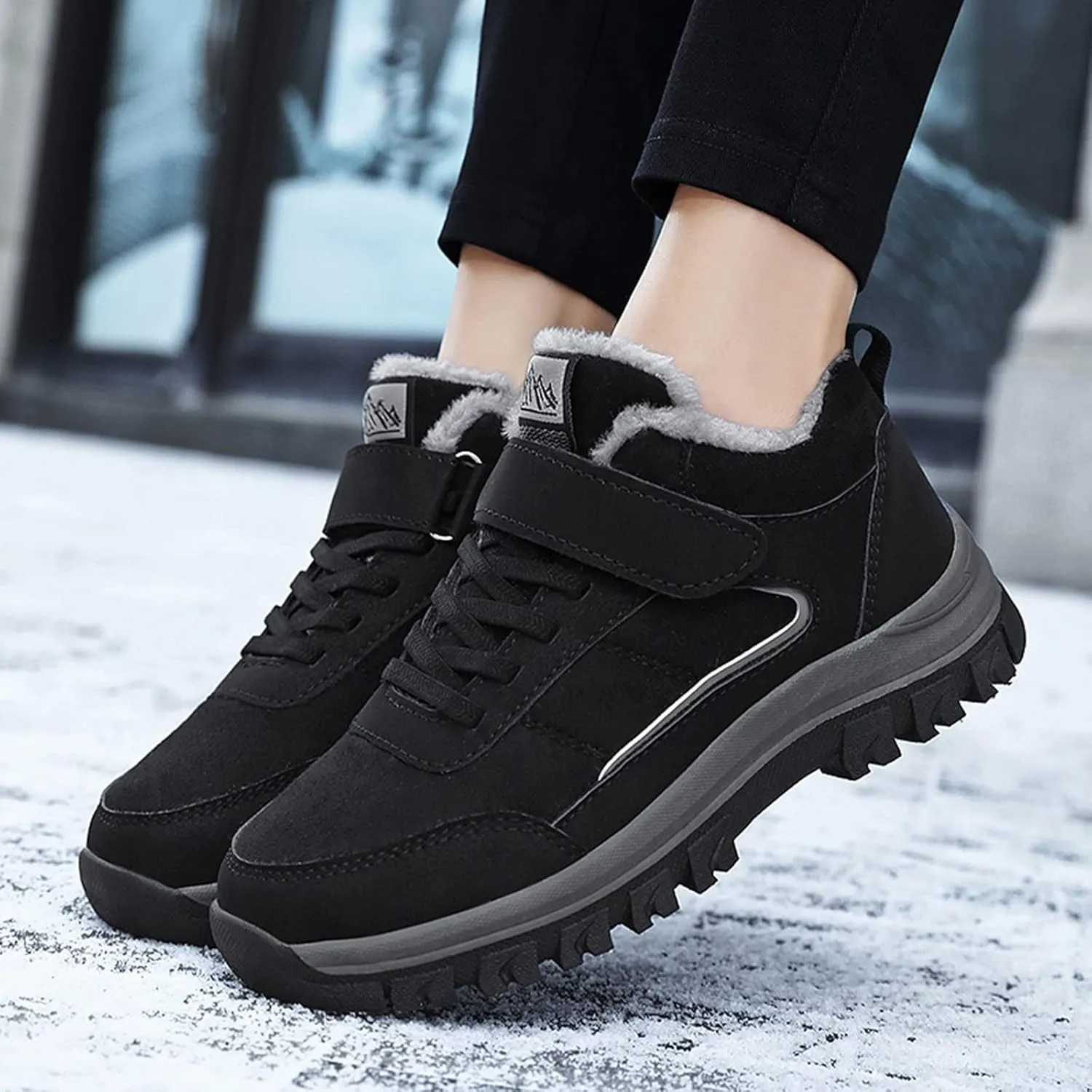 Women's Wide Snow Boots Waterproof Insulated Knee High Snow Boots for Woman Waterproof Short Winter Boots for Women Wide Womens Hiking Boots Waterproof Botas De Trabajo Para Nieve