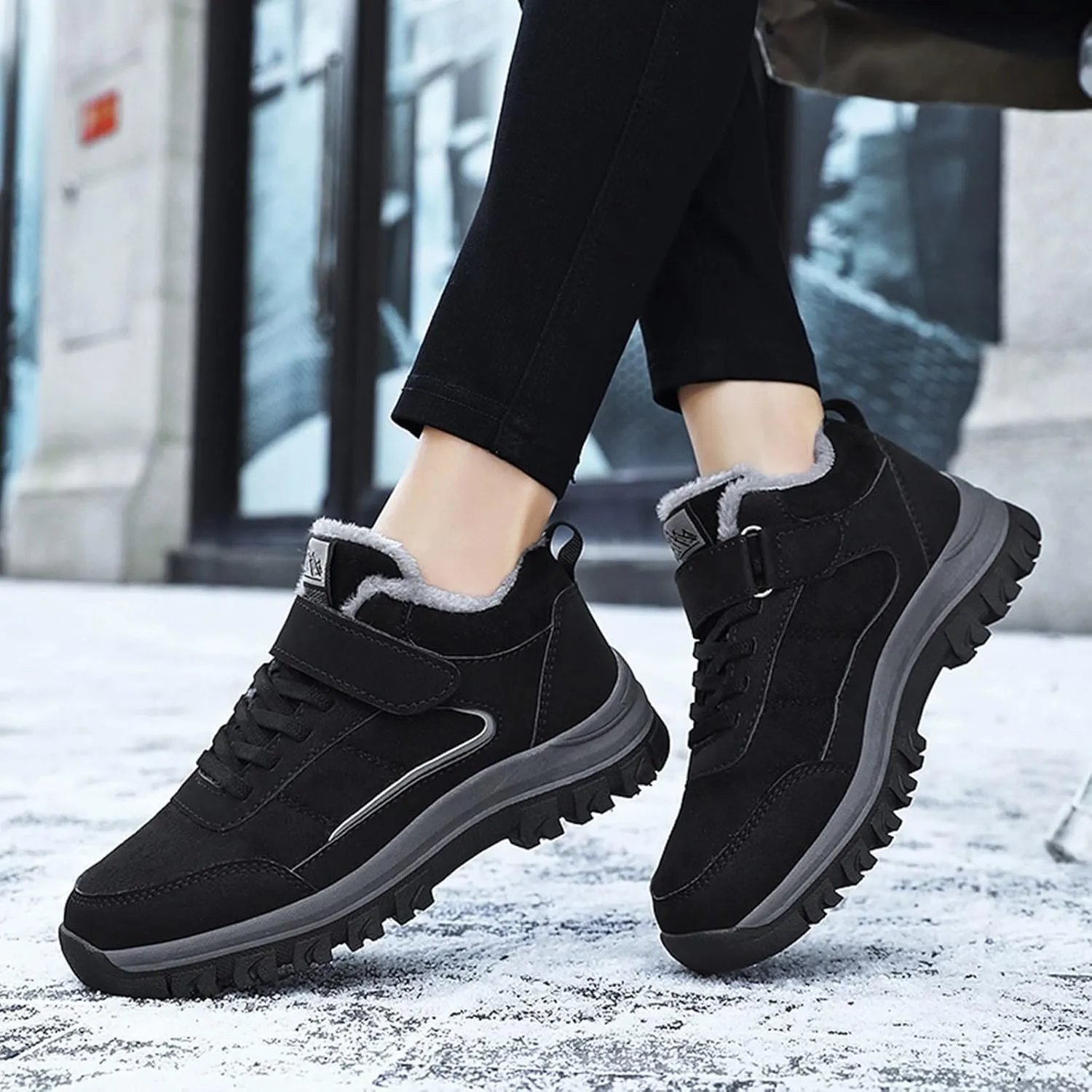 Women's Wide Snow Boots Waterproof Insulated Knee High Snow Boots for Woman Waterproof Short Winter Boots for Women Wide Womens Hiking Boots Waterproof Botas De Trabajo Para Nieve