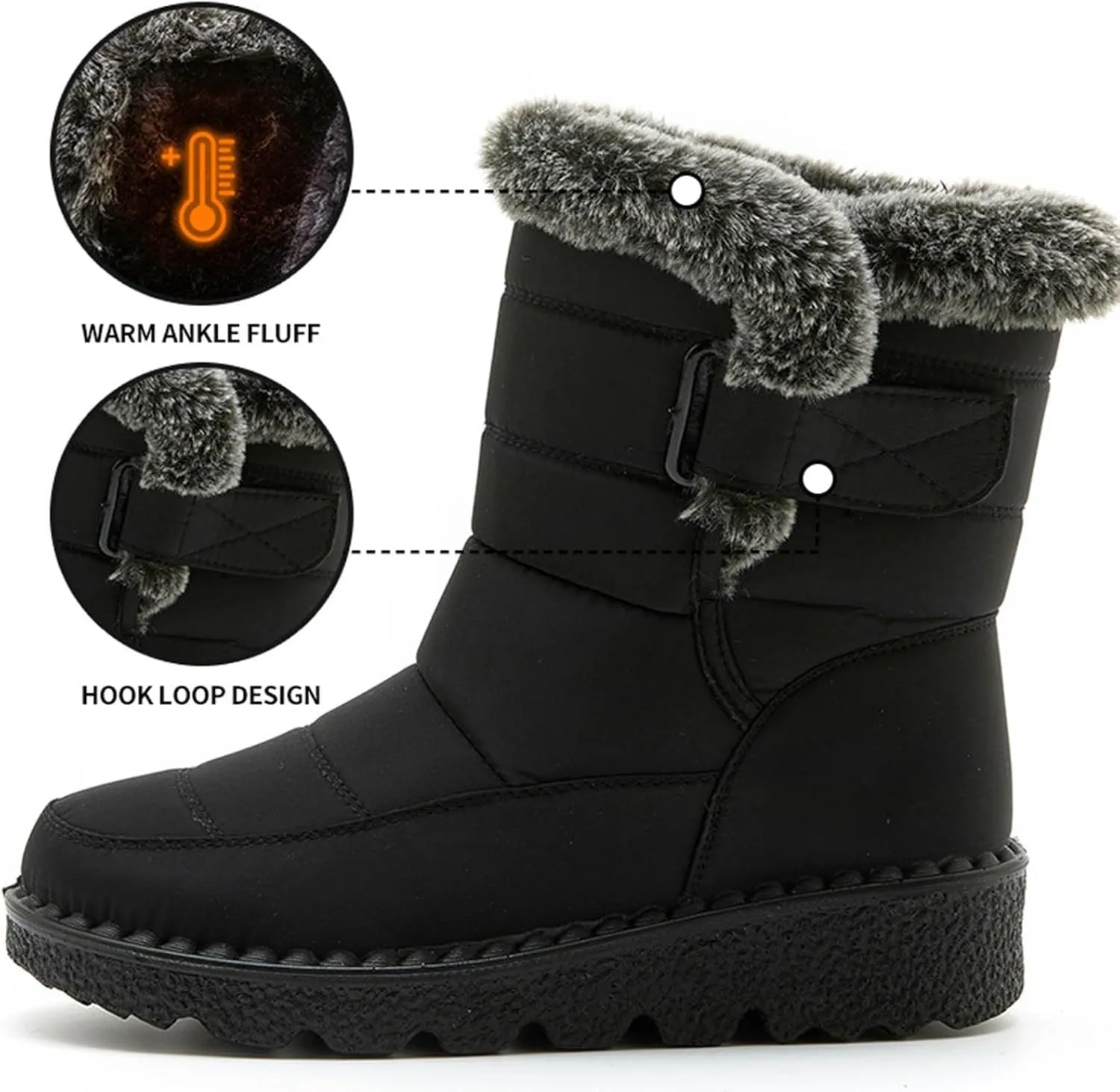 Womens Winter Boots Snow Boots for Women Models Cotton Shoes Padded And Thickened Warmth Heightened Thick Bottom