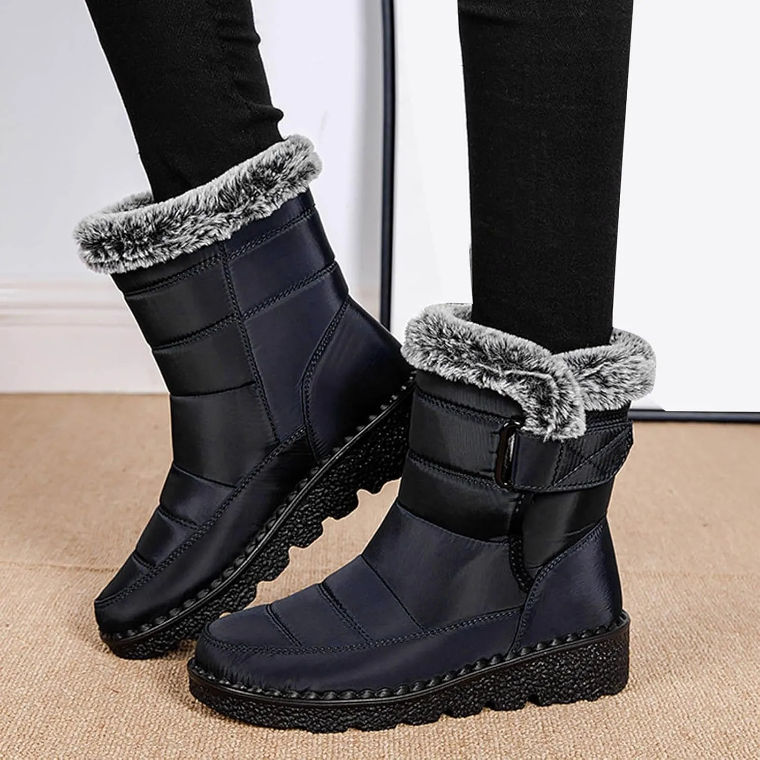Womens Winter Boots Snow Boots for Women Models Cotton Shoes Padded And Thickened Warmth Heightened Thick Bottom