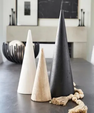 Wood Cone Tree - Lg Black