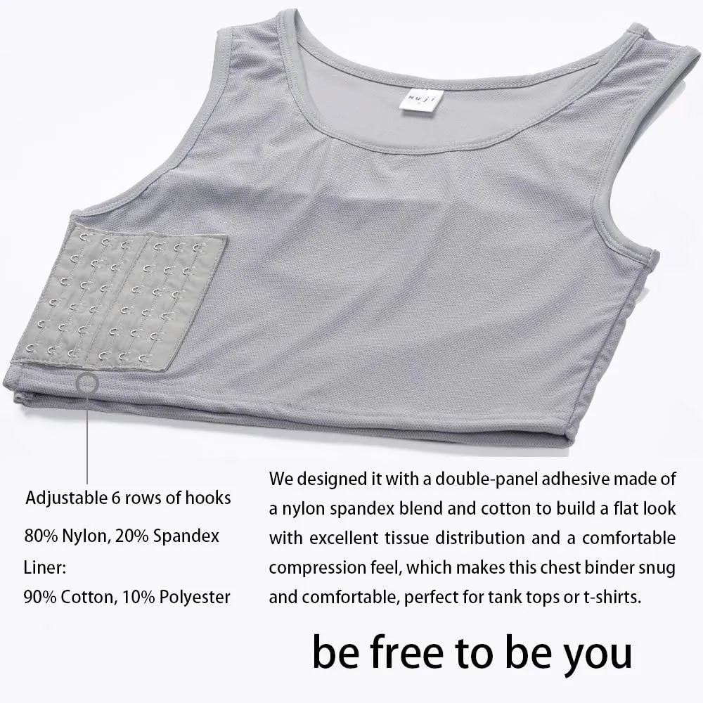 XUJI FTM Transgender Elastic Breathable Half Chest Binder
