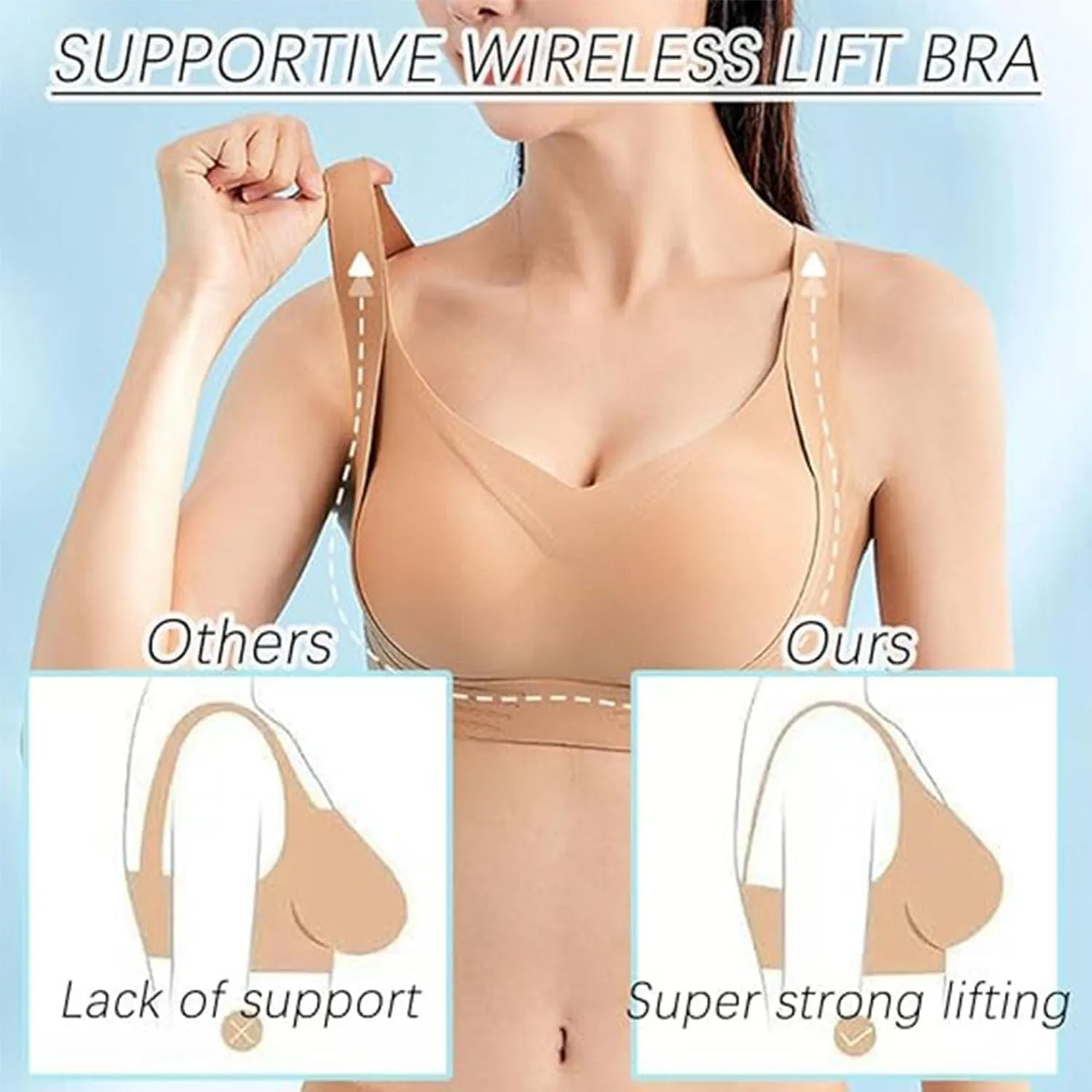 Zenalift Bra, Zenalift - Supportive Wireless Lift Bra for All-Day Comfort, Seamless Posture Correction Bra