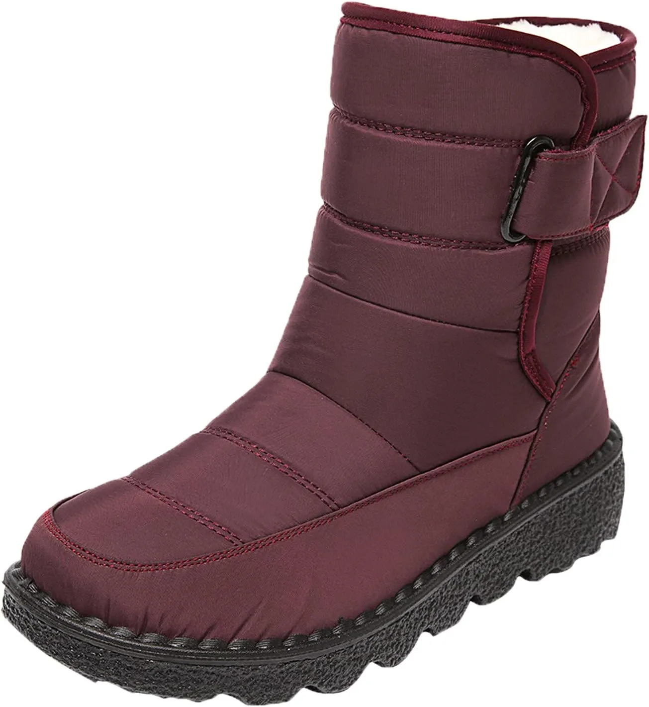 Zipper Winter Boots for Women Waterproof Snow Women's Winter Boots Waterproof Wide Width Womens Slip on Winter Boots Ankle Wide Snow Boots for Women Wide Width Botas De Trabajo En La Nieve Para Mujer